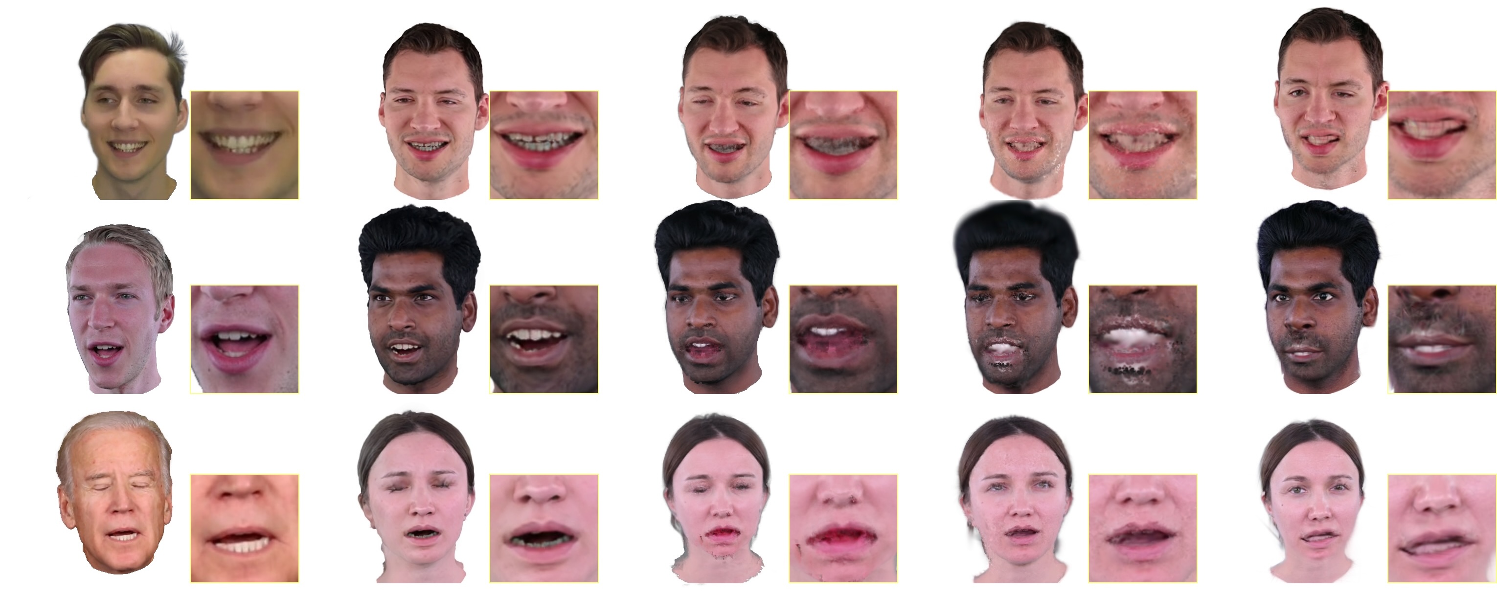Cross-reenactment comparison of SynShot inversion